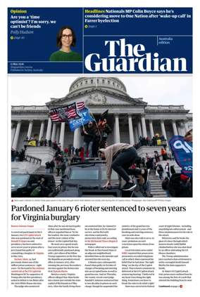 Cover of The Guardian Australia