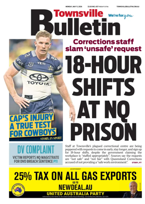 Cover of Townsville Bulletin