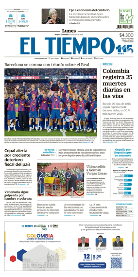 Cover of El Tiempo (Bogota)