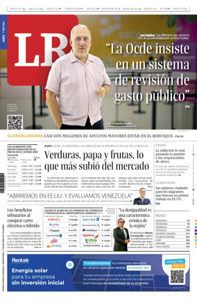 Cover of La Republica (Colombia)