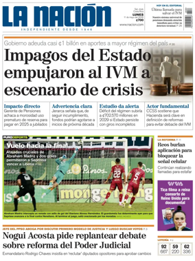 Cover of La Nacion (Costa Rica)