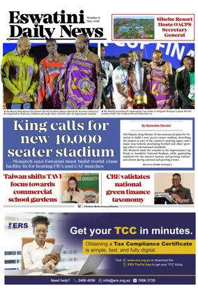 Cover of Eswatini Daily News