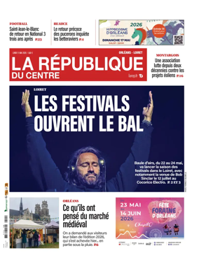 Cover of La Republique du Centre (Orleans - Loiret))