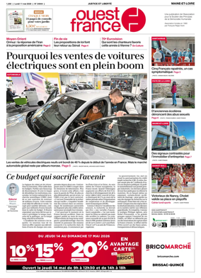Cover of Ouest France (Cholet)