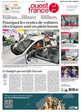 Cover of Ouest France (Nantes / Sud-Loire / Vignoble)