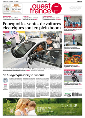 Cover of Ouest France (Sarthe)