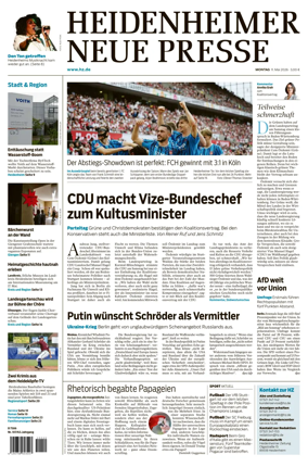 Cover of Heidenheimer Neue Presse