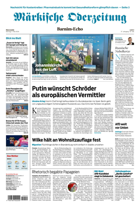 Cover of Markische Oderzeitung Eberswalde