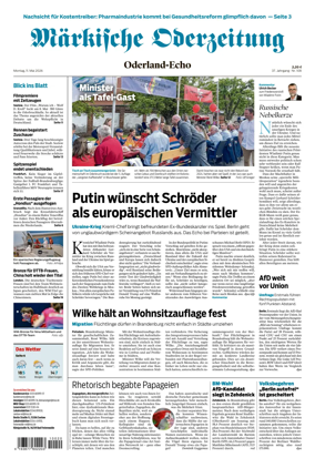 Cover of Markische Oderzeitung Oderland-Echo