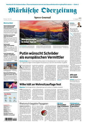 Cover of Markische Oderzeitung Spree-Journal