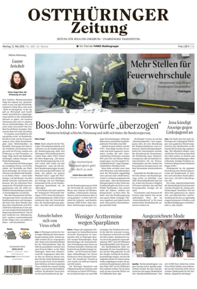 Cover of Ostthuringer Zeitung (Jena)