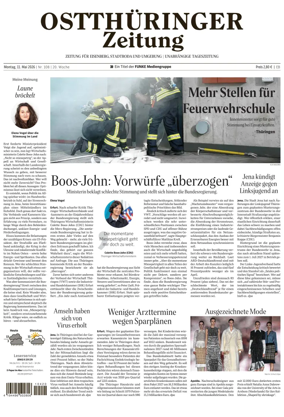 Cover of Ostthuringer Zeitung (Saale-Holzland-Kreis)