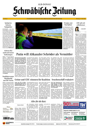 Cover of Schwabische Zeitung (Alb-Donau)