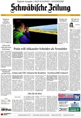 Cover of Schwabische Zeitung (Bad Waldsee / Aulendorf)