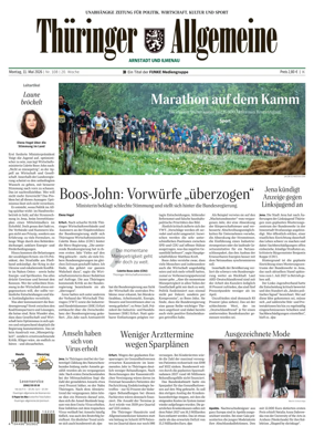Cover of Thuringer Allgemeine (Arnstadt und Ilmenauz)