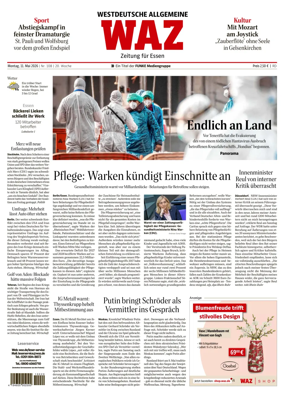Cover of Westdeutsche Allgemeine Zeitung (Essen)