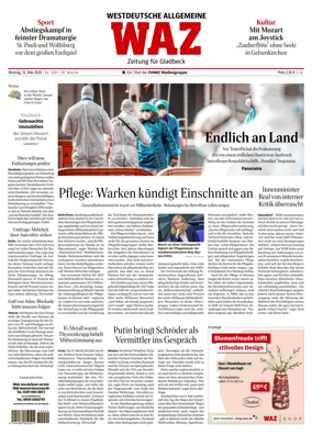 Cover of Westdeutsche Allgemeine Zeitung (Gladbeck)