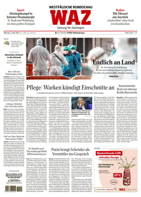 Cover of Westdeutsche Allgemeine Zeitung (Hattingen)