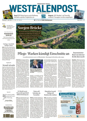 Cover of Westfalenpost (Bad Berleburg Wittgenstein)