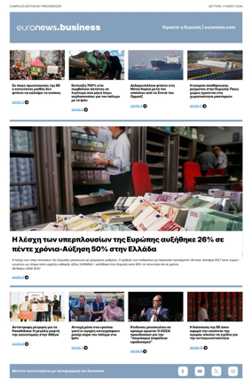 Cover of Euronews Business (Greek) Compiled Edition