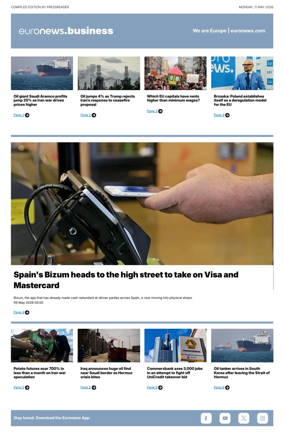 Cover of Euronews Business