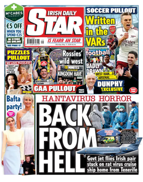Cover of Irish Daily Star