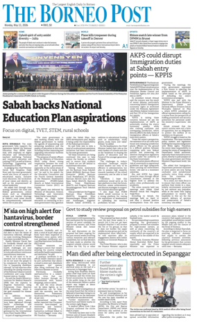 Cover of The Borneo Post (Sabah)