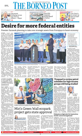 Cover of The Borneo Post (Sarawak)