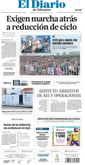 Cover of El Diario de Chihuahua