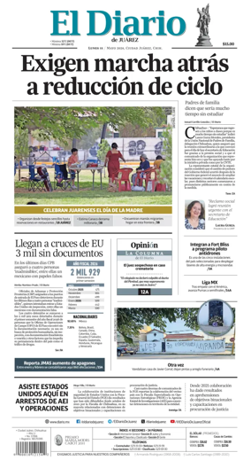 Cover of El Diario de Juarez