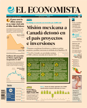 Cover of El Economista (Mexico)