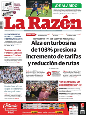 Cover of La Razon de Mexico