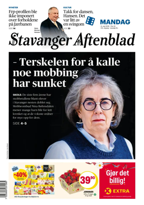 Cover of Stavanger Aftenblad
