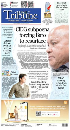 Cover of Daily Tribune (Philippines)