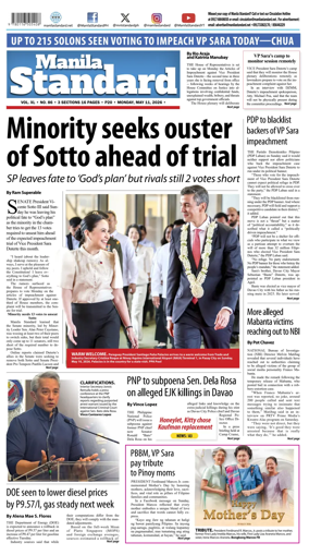 Cover of Manila Standard