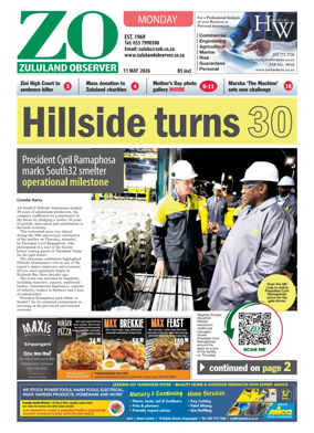 Cover of Zululand Observer - Monday