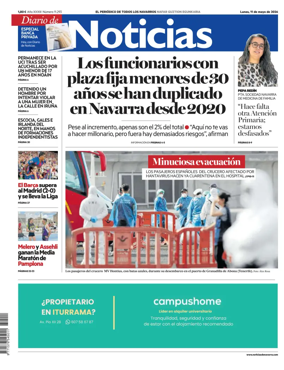 Cover of Diario de Noticias (Spain)
