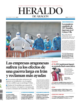 Cover of Heraldo de Aragon