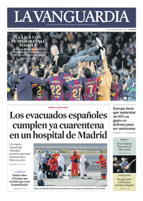 Cover of La Vanguardia
