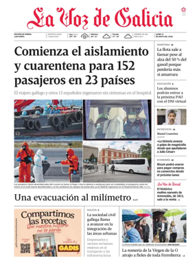 Cover of La Voz de Galicia (Ferrol)