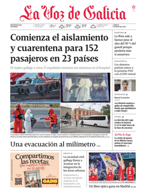 Cover of La Voz de Galicia (Monforte)