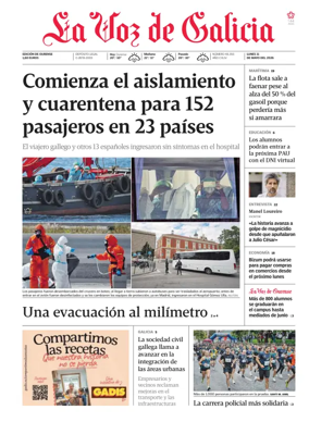 Cover of La Voz de Galicia (Ourense)