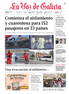 Cover of La Voz de Galicia (Viveiro)