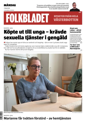 Cover of Folkbladet Vasterbotten