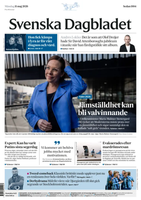 Cover of Svenska Dagbladet