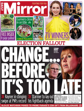 Cover of Daily Mirror (Northern Ireland)