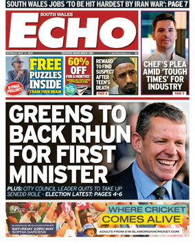 Cover of South Wales Echo