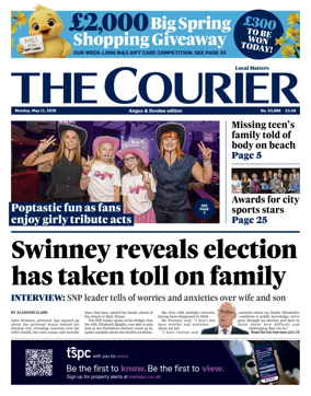 Cover of The Courier & Advertiser (Angus and Dundee)