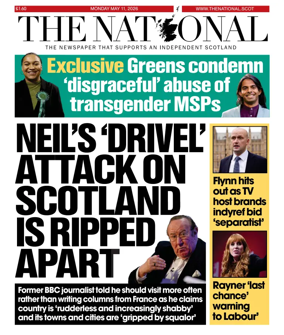 Cover of The National (Scotland)