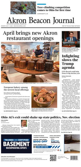 Cover of Akron Beacon Journal
